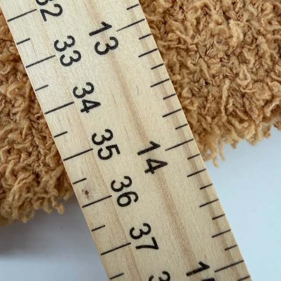 POL Women's Medium Brown Fuzzy Teddy Fleece Cropped Tank Sweater - Picture 5 of 7